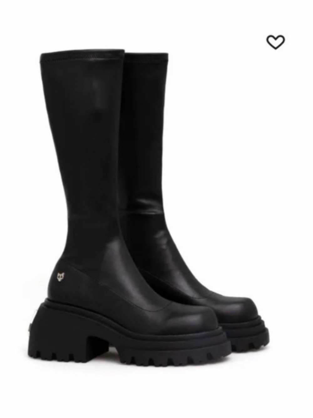 Naked Wolfe Black Chunky Platform Knee-High Boots